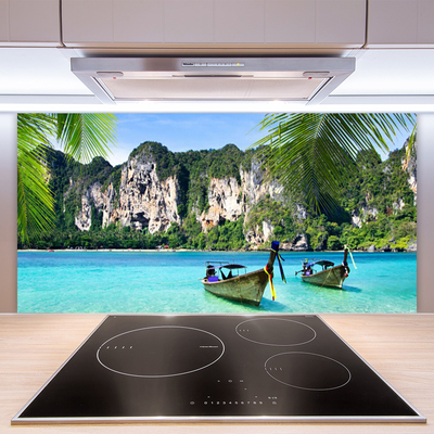 Painel cozinha Paisagem Marinha de Barcos