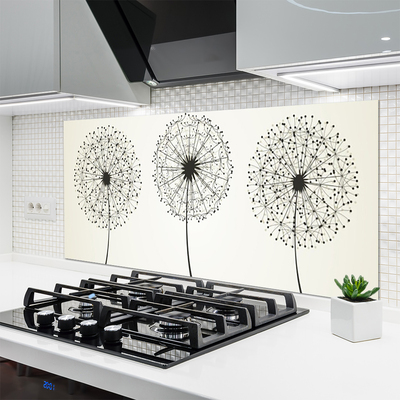 Painel vidro cozinha Flores Planta Natureza