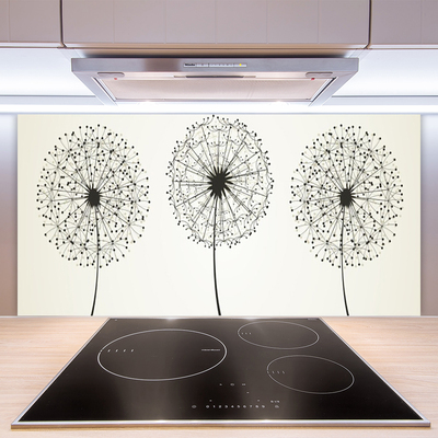 Painel vidro cozinha Flores Planta Natureza