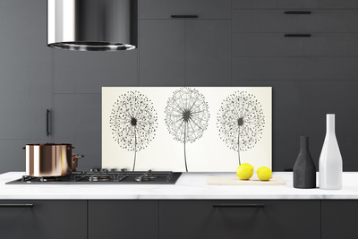 Painel vidro cozinha Flores Planta Natureza