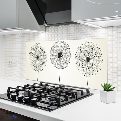 Painel vidro cozinha Flores Planta Natureza