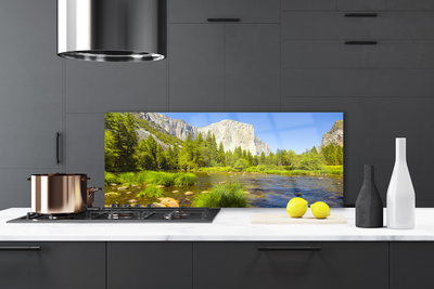 Painel cozinha Lago Montanha Floresta Natureza