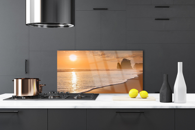 Painel vidro cozinha Mar Praia Sol Paisagem