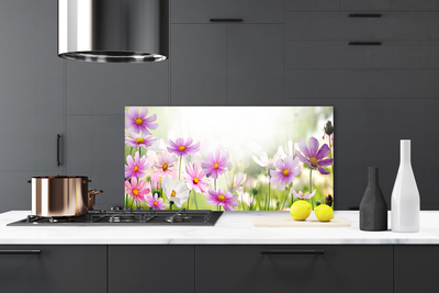 Painel vidro cozinha Flores Planta Natureza