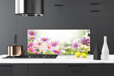 Painel vidro cozinha Flores Planta Natureza