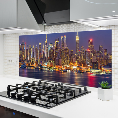 Painel vidro cozinha Arranha-céus Casas da Cidade