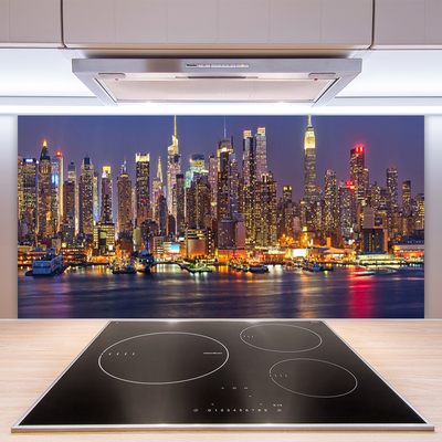 Painel vidro cozinha Arranha-céus Casas da Cidade