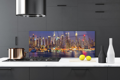 Painel vidro cozinha Arranha-céus Casas da Cidade