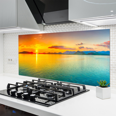 Painel vidro cozinha Paisagem do Mar e do Sol