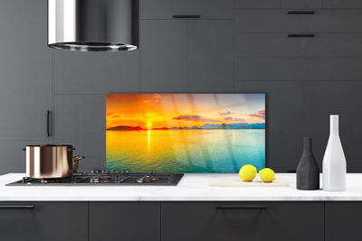 Painel vidro cozinha Paisagem do Mar e do Sol