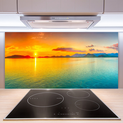 Painel vidro cozinha Paisagem do Mar e do Sol