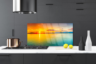 Painel vidro cozinha Paisagem do Mar e do Sol