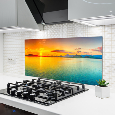 Painel vidro cozinha Paisagem do Mar e do Sol