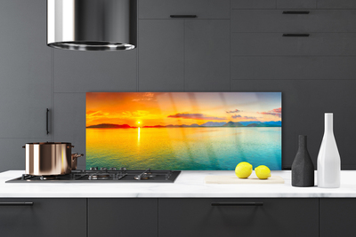 Painel vidro cozinha Paisagem do Mar e do Sol