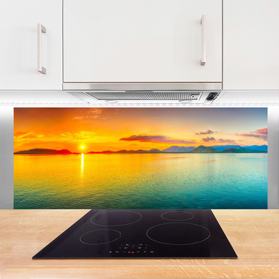Painel vidro cozinha Paisagem do Mar e do Sol