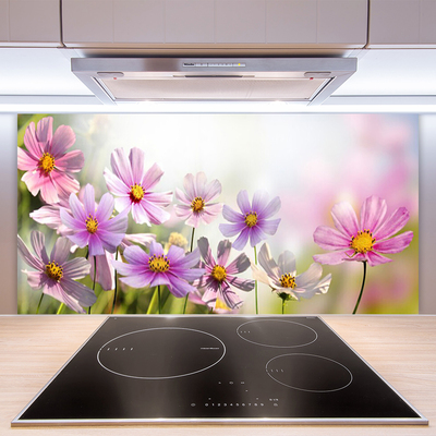 Painel vidro cozinha Flores Planta Natureza