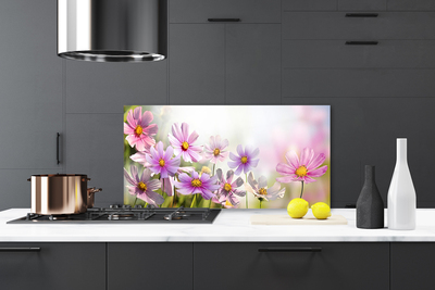 Painel vidro cozinha Flores Planta Natureza