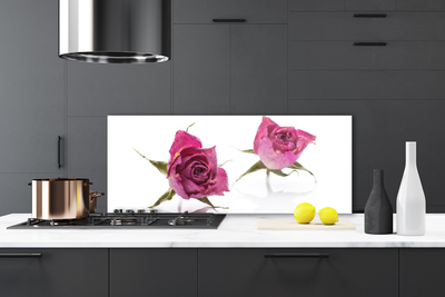 Painel cozinha Planta de flores rosas