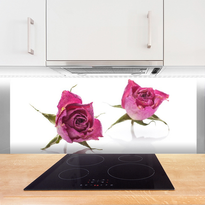 Painel cozinha Planta de flores rosas