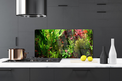 Painel vidro cozinha Plantas Flores Natureza