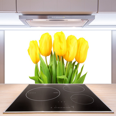 Painel vidro cozinha Tulipas Flores Planta