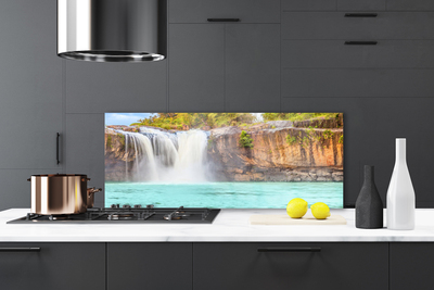 Painel vidro cozinha Paisagem do Lago Cachoeira