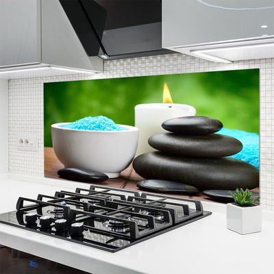 Painel vidro cozinha Arte com Vela de Sal