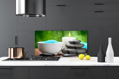 Painel vidro cozinha Arte com Vela de Sal