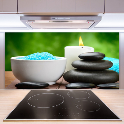 Painel vidro cozinha Arte com Vela de Sal