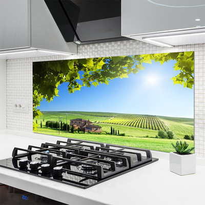 Painel cozinha Paisagem de folhas de campo