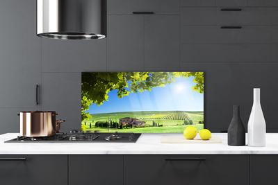 Painel cozinha Paisagem de folhas de campo