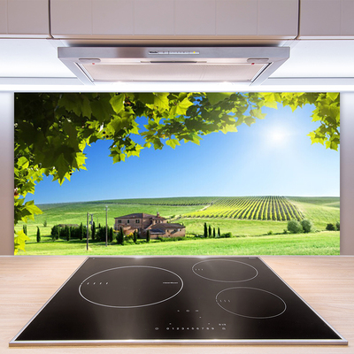 Painel cozinha Paisagem de folhas de campo