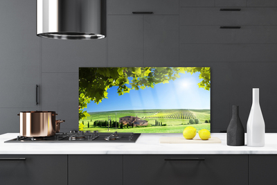 Painel cozinha Paisagem de folhas de campo