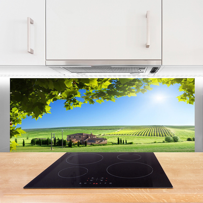 Painel cozinha Paisagem de folhas de campo
