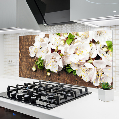 Painel vidro cozinha Flores Planta Natureza