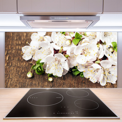 Painel vidro cozinha Flores Planta Natureza