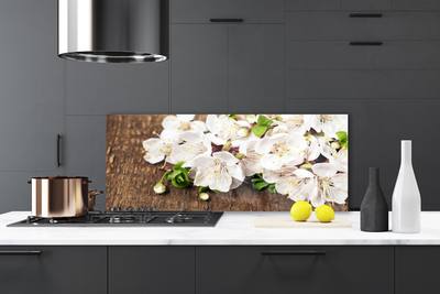 Painel vidro cozinha Flores Planta Natureza