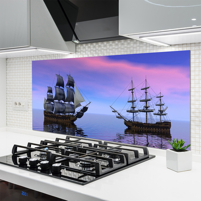 Painel cozinha Paisagem Marinha de Barcos