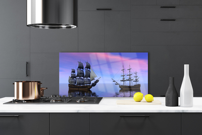 Painel cozinha Paisagem Marinha de Barcos