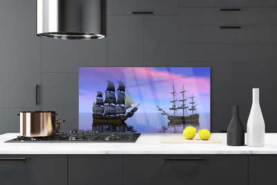 Painel cozinha Paisagem Marinha de Barcos
