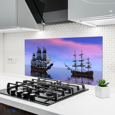 Painel cozinha Paisagem Marinha de Barcos