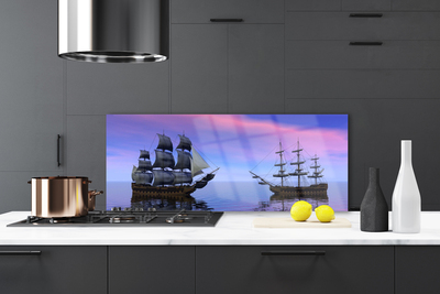 Painel cozinha Paisagem Marinha de Barcos