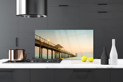 Painel vidro cozinha Arquitetura da Ponte Marítima