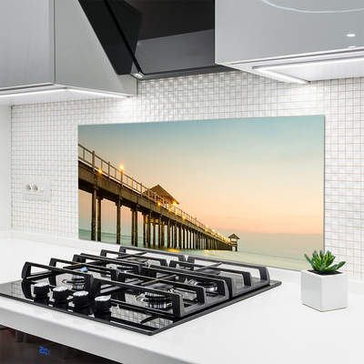 Painel vidro cozinha Arquitetura da Ponte Marítima