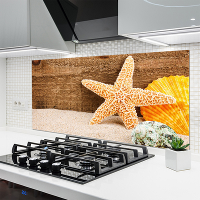 Painel cozinha Arte de estrela do mar de areia