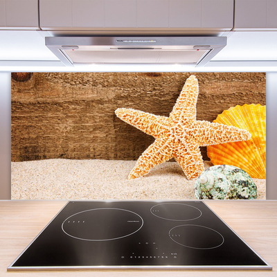 Painel cozinha Arte de estrela do mar de areia