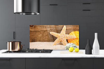 Painel cozinha Arte de estrela do mar de areia