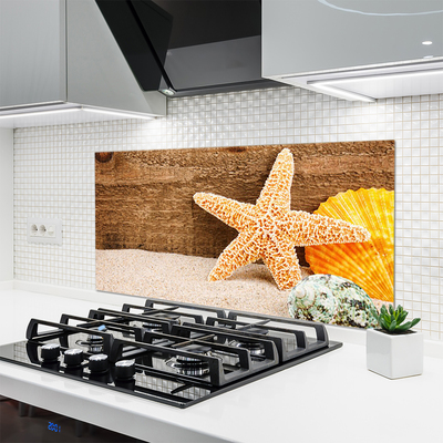 Painel cozinha Arte de estrela do mar de areia