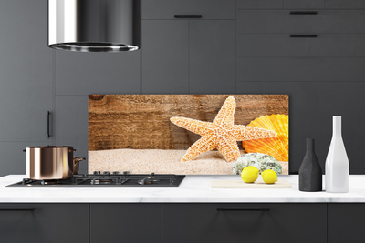Painel cozinha Arte de estrela do mar de areia