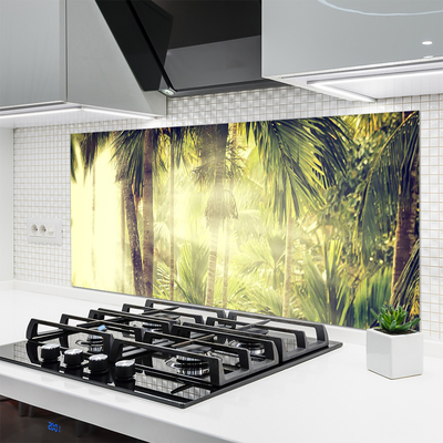 Painel vidro cozinha Floresta Palmeiras Natureza